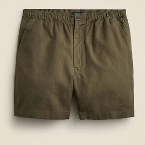 J. Crew Men's pier Khaki Shorts in cotton linen blend
